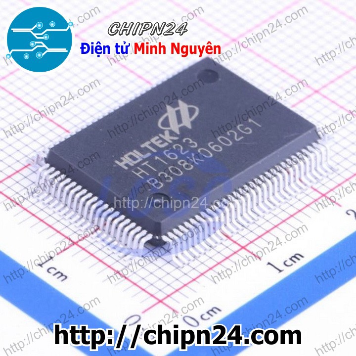 [1 CON] (SOP) IC Dán HT1623 QFP-100 (SMD) (1623)