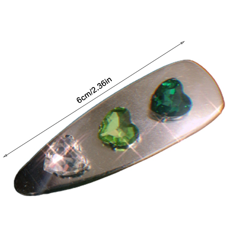 Kẹp Tóc Đuôi Ngựa Đính Đá Pha Lê Hình Trái Tim