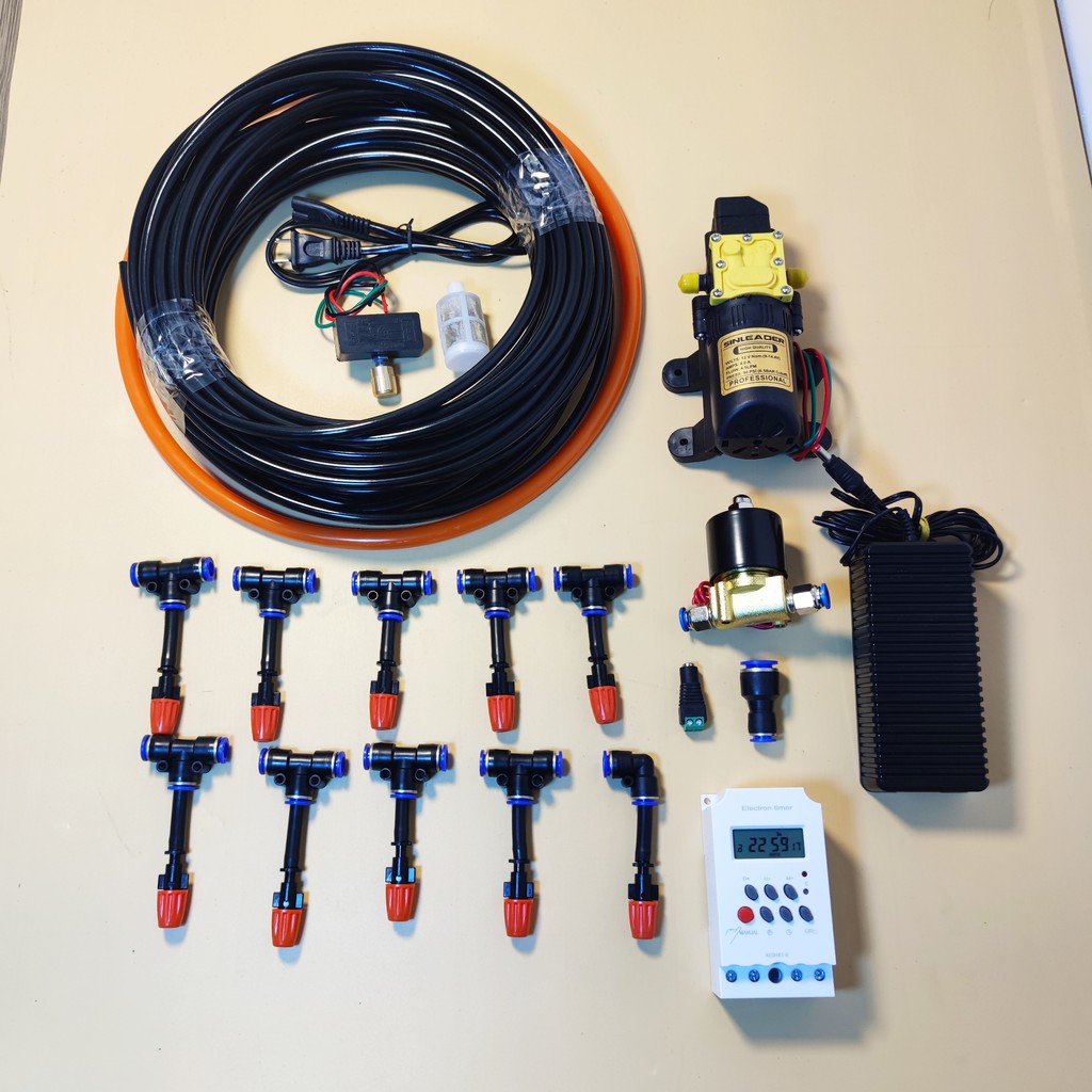 Combo bộ tưới cây phun sương tự động 10 béc phun