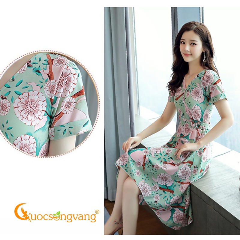 Váy đầm voan phi mờ váy đầm midi dáng dài GLV070 Cuocsongvang