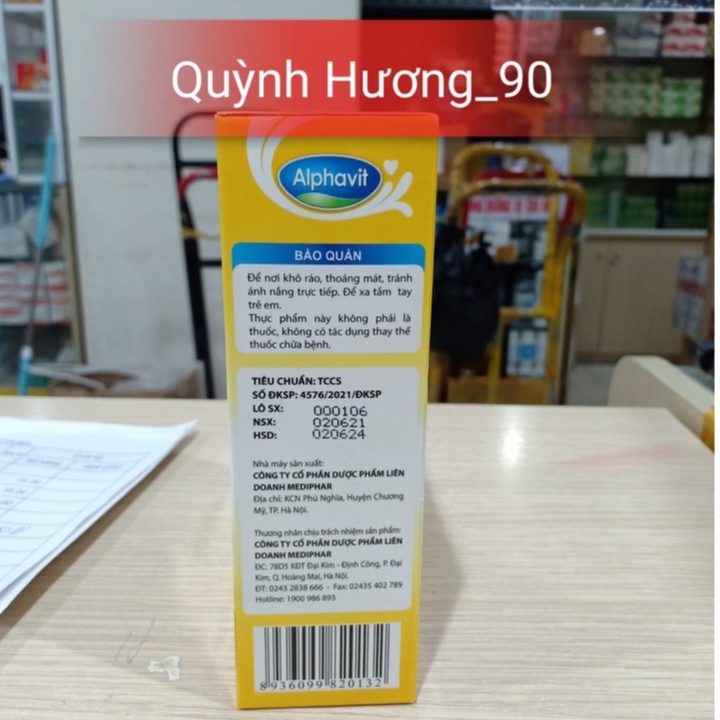 ALPHAVIT Tăng cường miễn dịch hộp 20 ống giúp tăng sức đề kháng ở trẻ