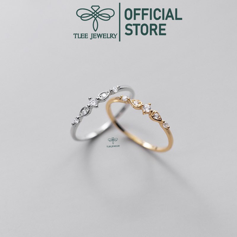 Nhẫn bạc nữ TLEE đính đá Almira mini xinh xắn TleeJewelry A0123