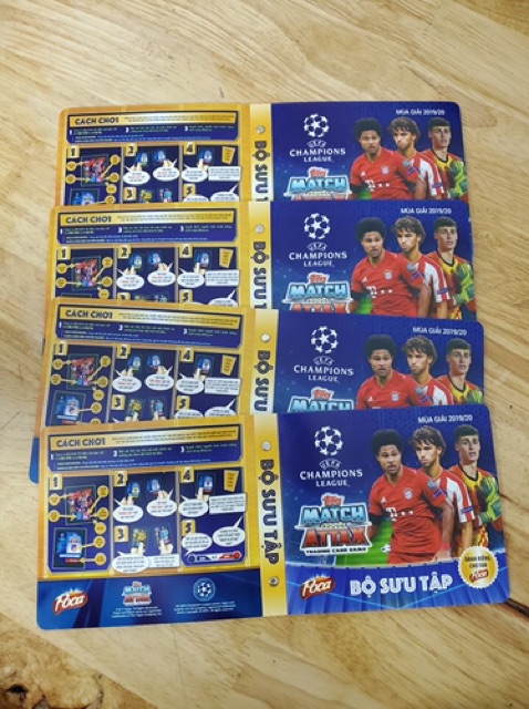 (RẺ NHẤT) Album Poca Match Attax UCL 2018/2019 | 2019/2020 mới 100%