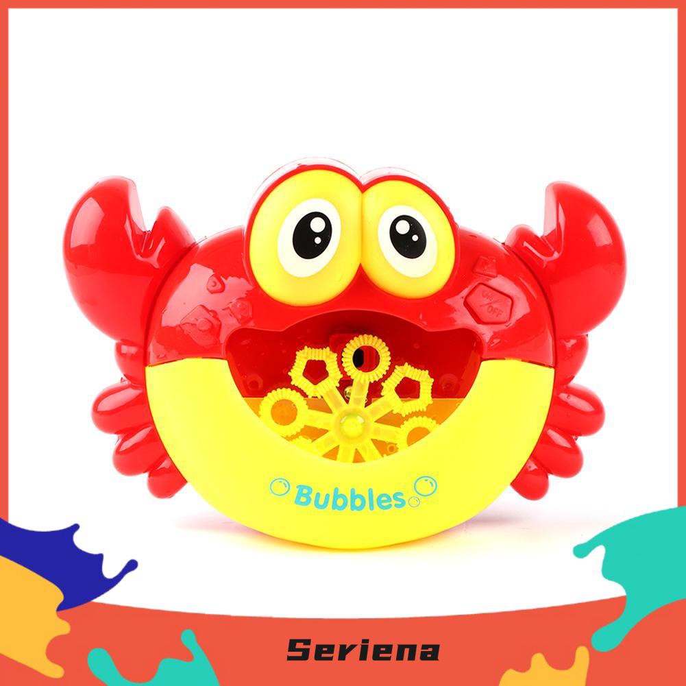 Seriena Electric Crab Bubble Machine Bathtub Bubble Maker Light Music Baby Bath Đồ chơi