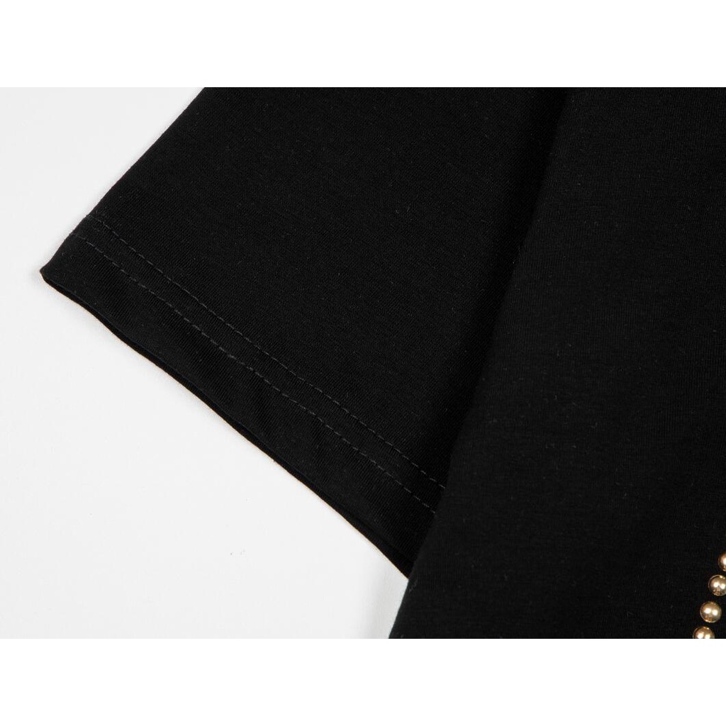 Áo Thun Tay Ngắn Chất Liệu Cotton Thêu Họa Tiết Versace Thời Trang Unisex