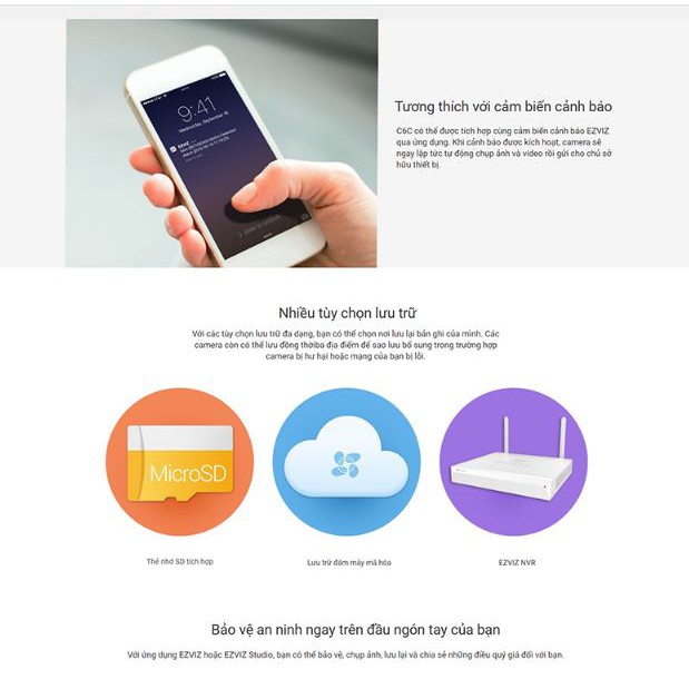 Camera IP Wifi xoay thông minh EZVIZ (C6N 1080p) C6CN (720P) -Hỗ trợ cổng mạng | BigBuy360 - bigbuy360.vn