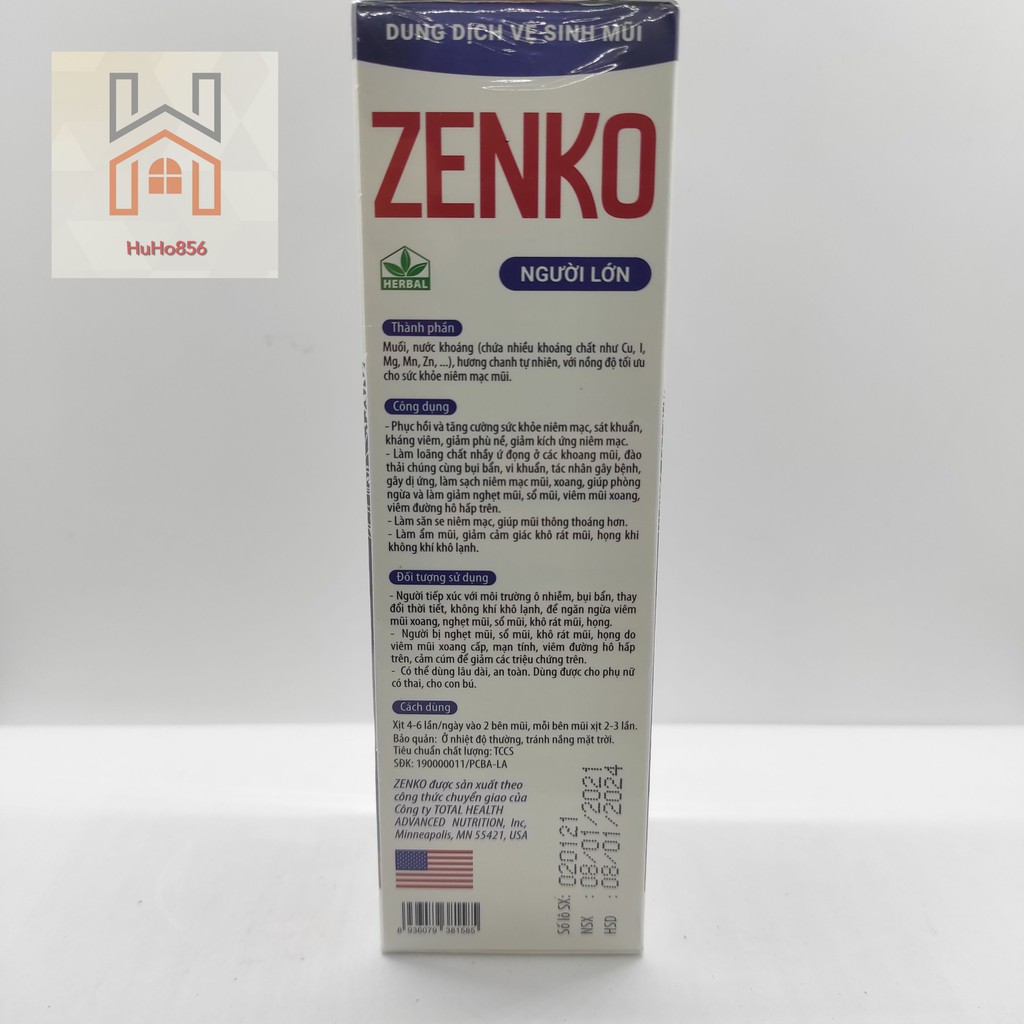 ZENKO xịt muối biển vệ sinh mũi Nhất Nhất