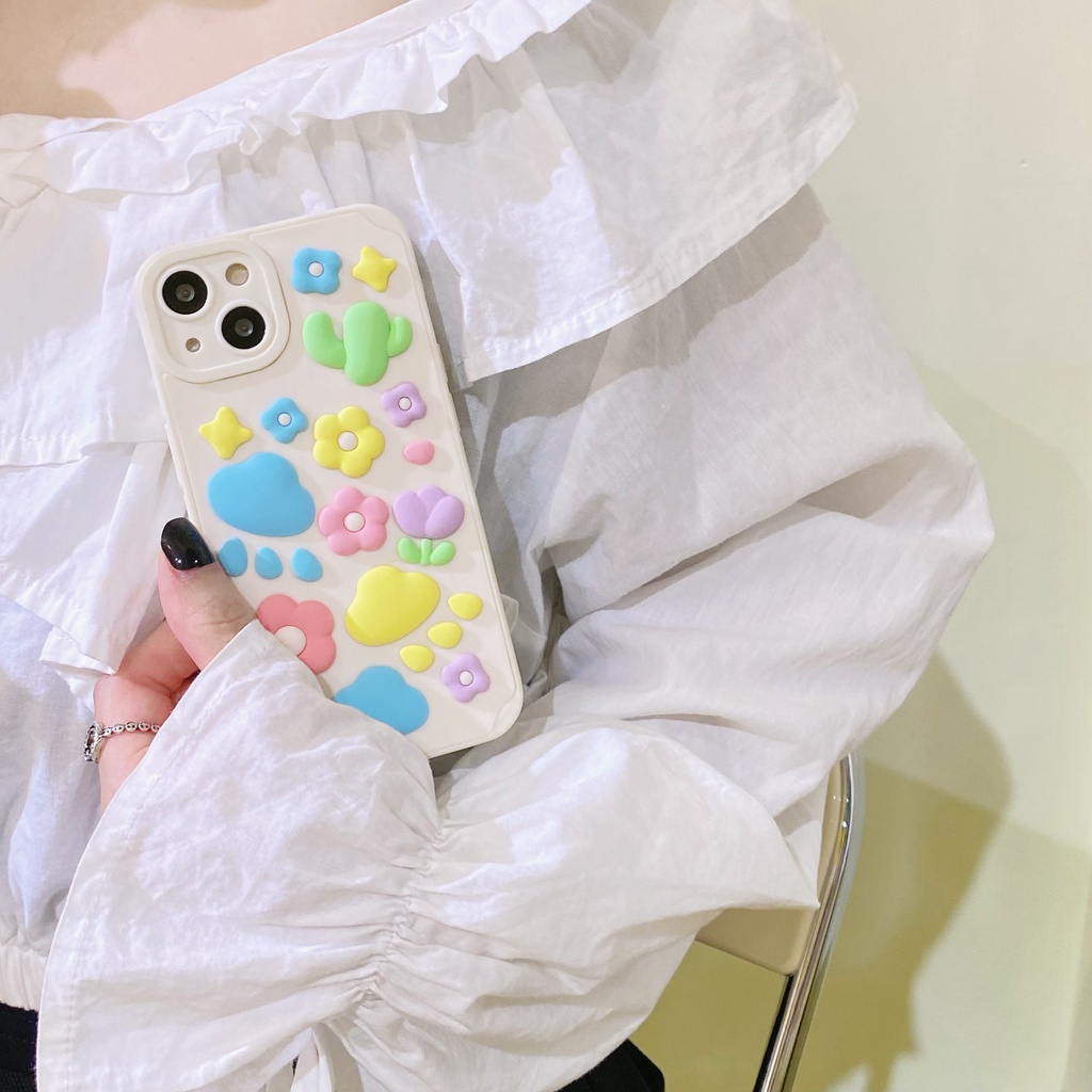 Ốp Điện Thoại Mềm Hình Hoa Cho Iphone 13 pro max 12 pro max 11 pro max xs max xr x