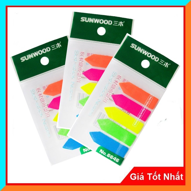 Giấy Phân Trang Nhựa  5 Màu Sunwood 6646