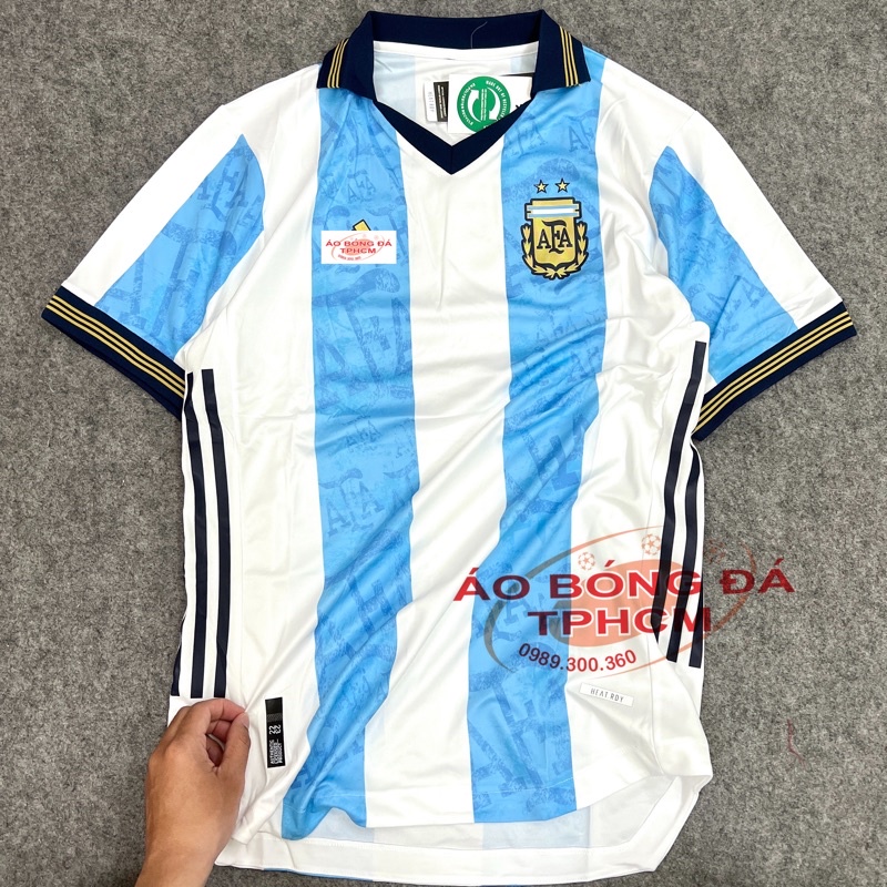 ARGENTINA mùa 22/23 - Áo Bóng Đá bản PLAYER hàng Thái - ARGEN SỌC CÓ CỔ
