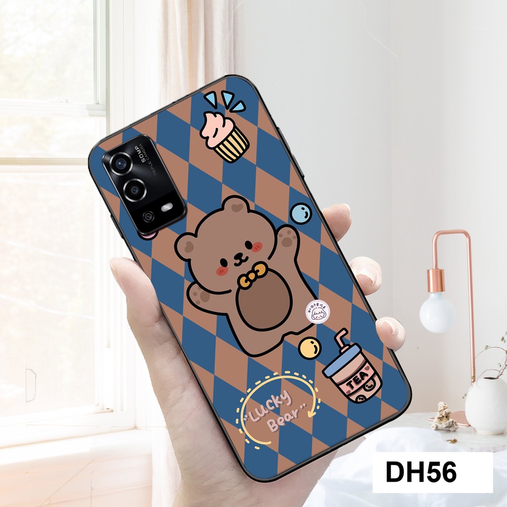 Ốp lưng Oppo A52/A92/A54 / A55 / A53 in hình 3D lucky, gấu Brick xinh xắn - KHÔNG NÊN BỎ LỠ