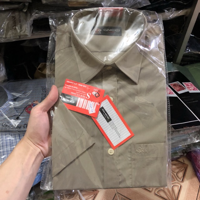 Áo Sơ Mi Nam Trung Niên Cộc Tay