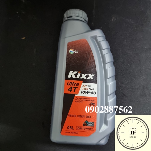 Nhớt Kixx 10W40 Fully Synthentic tổng hợp hoàn toàn chai 1L nhập khẩu Hàn Quốc