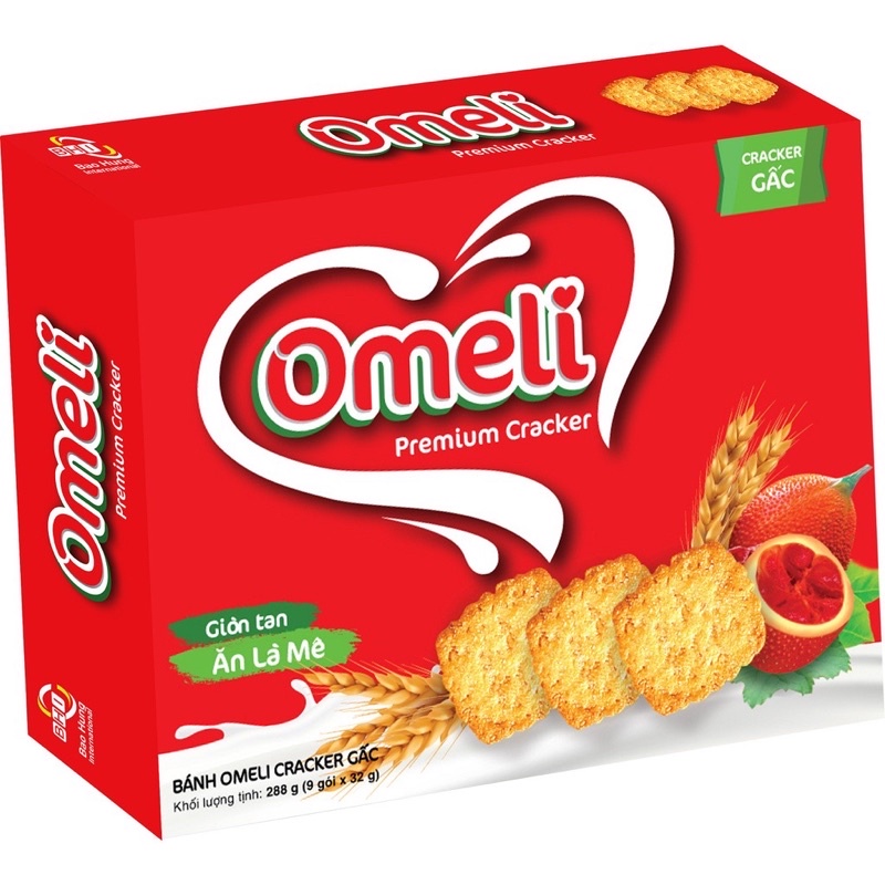 Bánh cracker OMELI 288G 9gói đủ vị