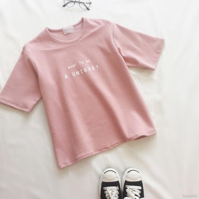 FREESHIP ĐƠN 99K_ Áo thun nữ tay ngắn in chữ trẻ trung thời trang Hàn Quốc