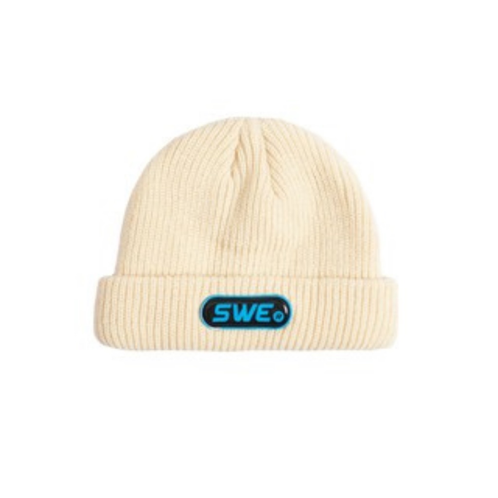 Nón len ngắn trơn SWE BEANIE KEM len mềm mịn, giữ ấm tốt, thời trang chính hãng