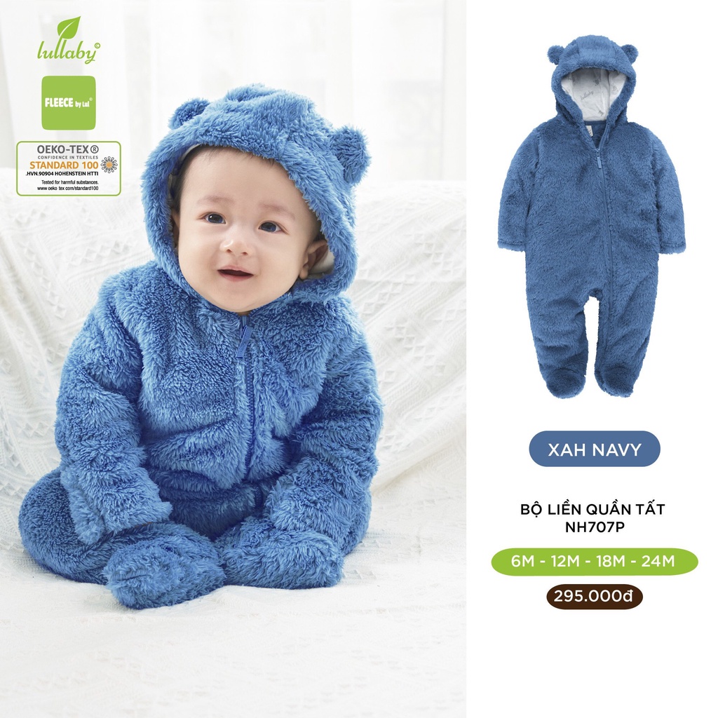 Bộ body lông liền quần tất cho bé Lullaby hàng đẹp NH513M
