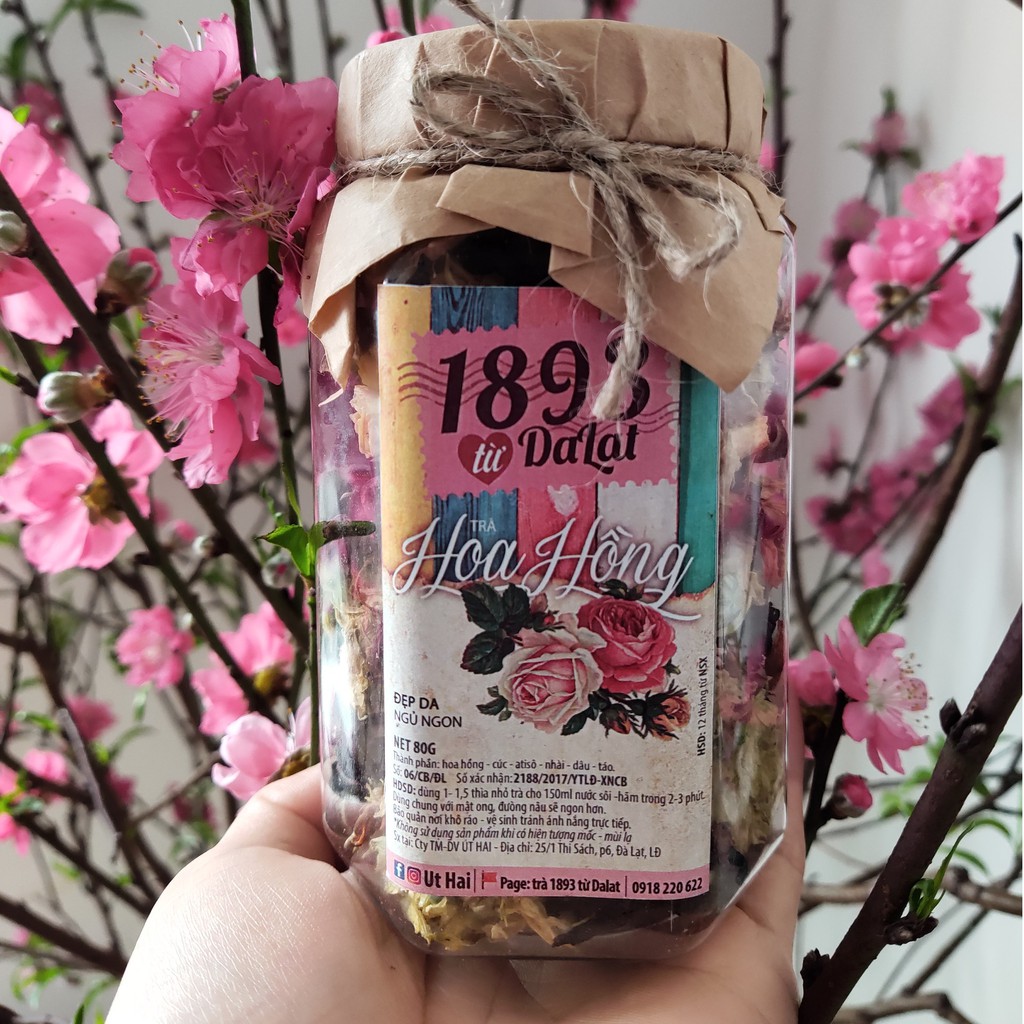 Trà Hoa Hồng 1893 tốt cho sức khỏe ( Nụ hồng, hoa cúc, atiso, bách hợp, trái cây )