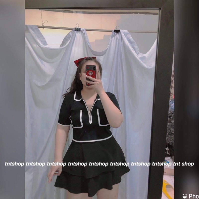 Áo Croptop viền túi QC [ TNT Shop Bigsize 60kg - 90kg ] Ảnh thật 100%