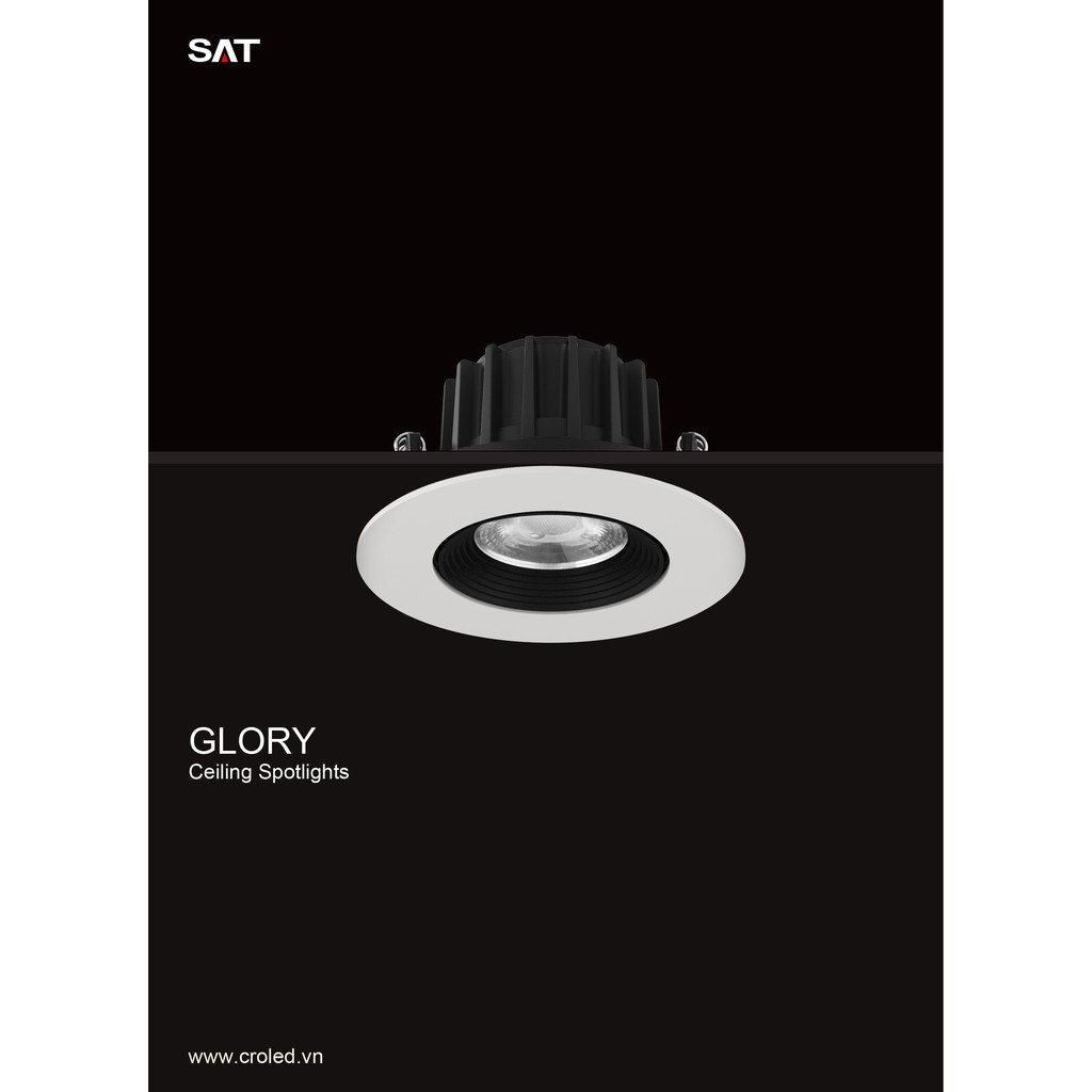 Đèn LED âm trần Glory 5W(ánh sáng 3000k,4000k)