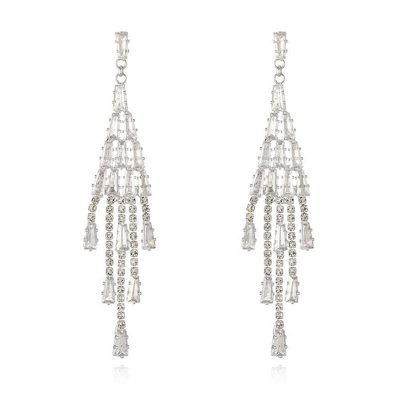 Khuyên Tai Tua Rua Dài Siêu Lấp Lánh Thanh Lịch