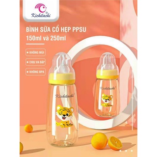Bình sữa ppsu kichilachi hình hổ 250ml/150ml