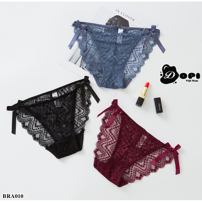 (BRA010) Quần lót ren phối nơ gợi cảm sexy chất liệu ren cao cấp