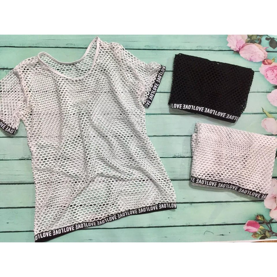 Áo chui lưới trắng mặc ngoài bikini đi biển siêu đẹp kín đáo ( Ảnh chụp thật 100%) | BigBuy360 - bigbuy360.vn