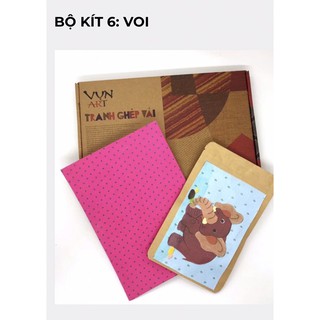 Bộ kit ghép hình từ vải vụn-Vụn art