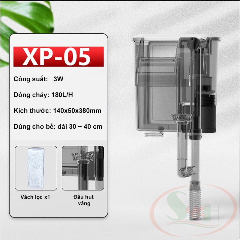 Lọc thác Jeneca XP 03, 05, 09, 11 mini có lọc váng treo bể cá tép thủy sinh