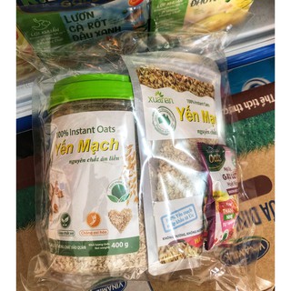 COMBO BỘT YẾN MẠCH ĂN LIỀN XUÂN AN HỘP 400 + TÚI 100G + TẶNG 1 NGŨ CỐC GẠO LỨC