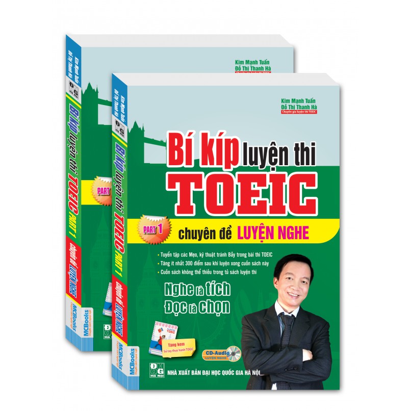 Sách - Bí kíp luyện thi TOEIC - chuyên đề LUYỆN NGHE - part 1 (nghe qua app)