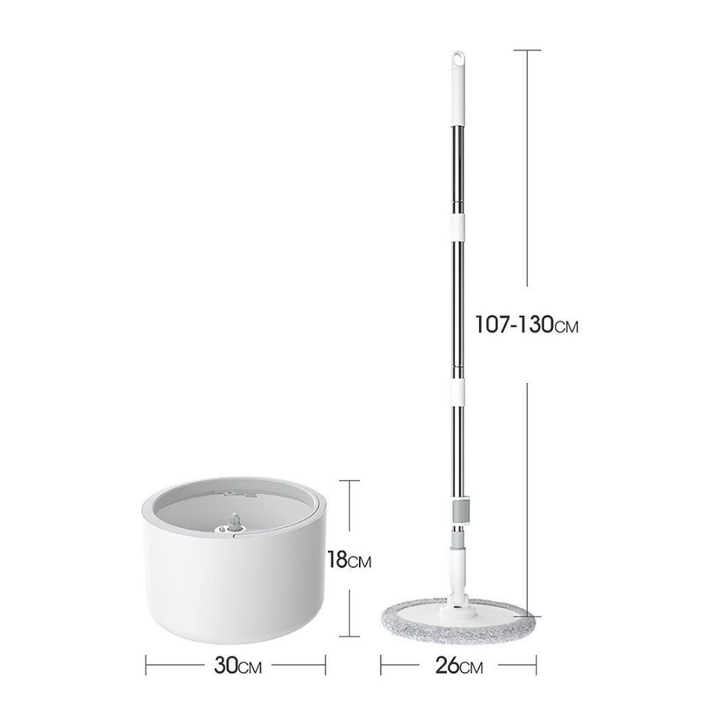 Chổi lau nhà thông minh thương hiệu Nhật HIKARI HR-365F, xoay 360 độ, thép không gỉ, vắt ly tâm cực khô, BH 12 tháng