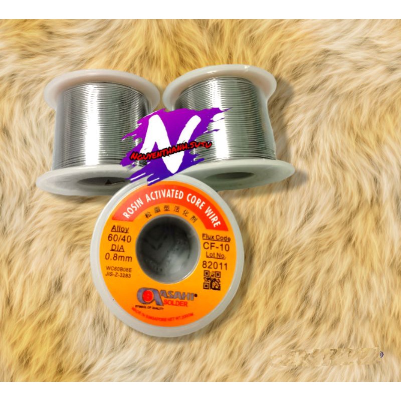 Thiếc hàn asahi 0.8mm 0,6mm, chì hàn Asahi 0,8mm và 0.6mm  thiếc hàn lẻ từ 5m,10m,15m,20m,30m.