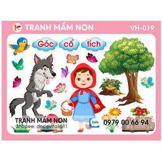 Decal mầm non - truyện cô bé quàng khăn đỏ vh-019