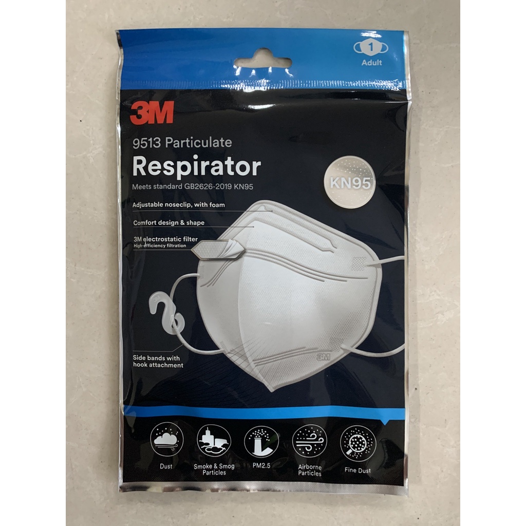 Khẩu trang kháng khuẩn và chống bụi đạt chuẩn KN95 3M 9513