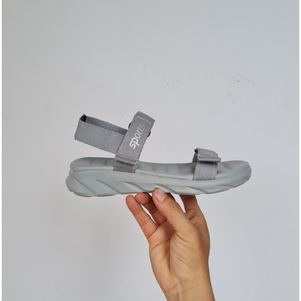 Giày nữ NALLDOS Sandal 2 quai ngang quai dù, đế PU siêu êm, nhẹ, chống trượt và rất bền 4 màu (Đen, Xám, Xanh và Hồng)