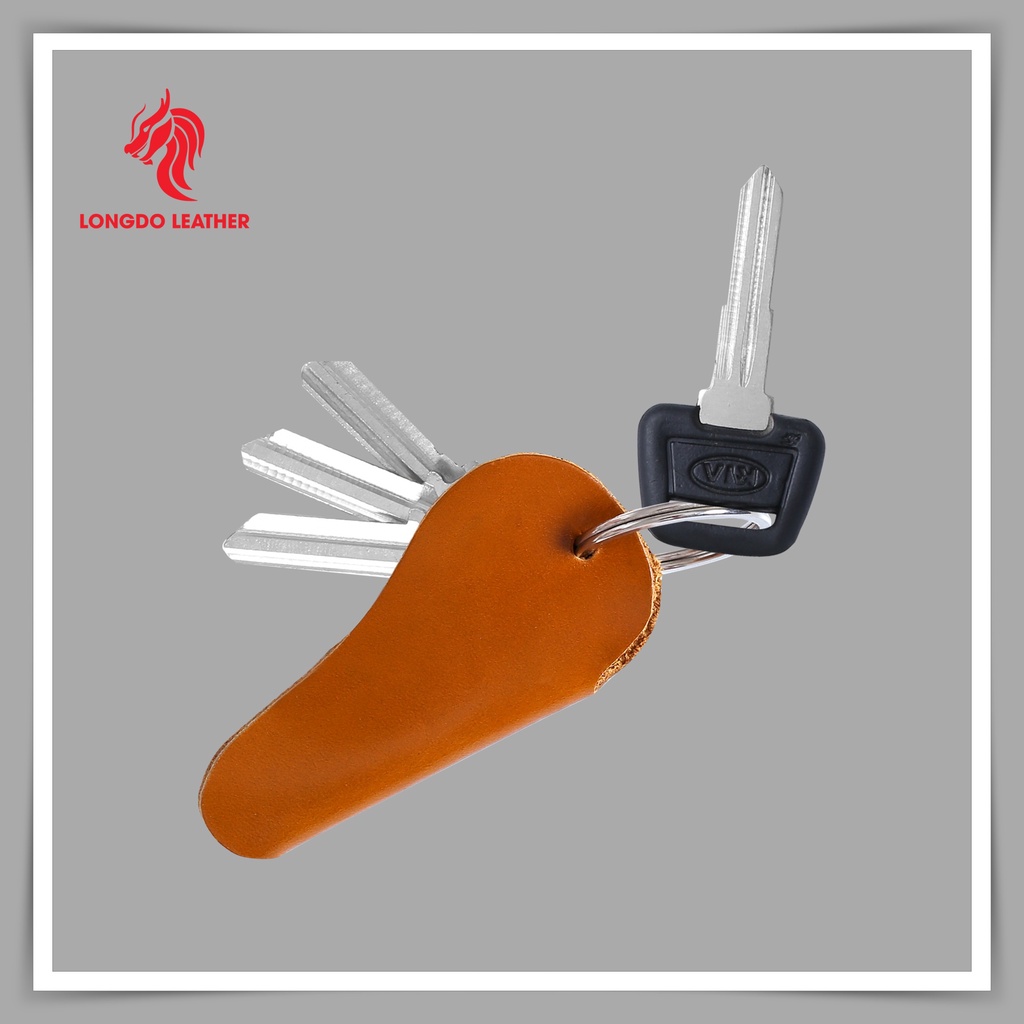 Móc khóa xe da bò thật - Hàng chính hãng thương hiệu Longdo Leather - MK02