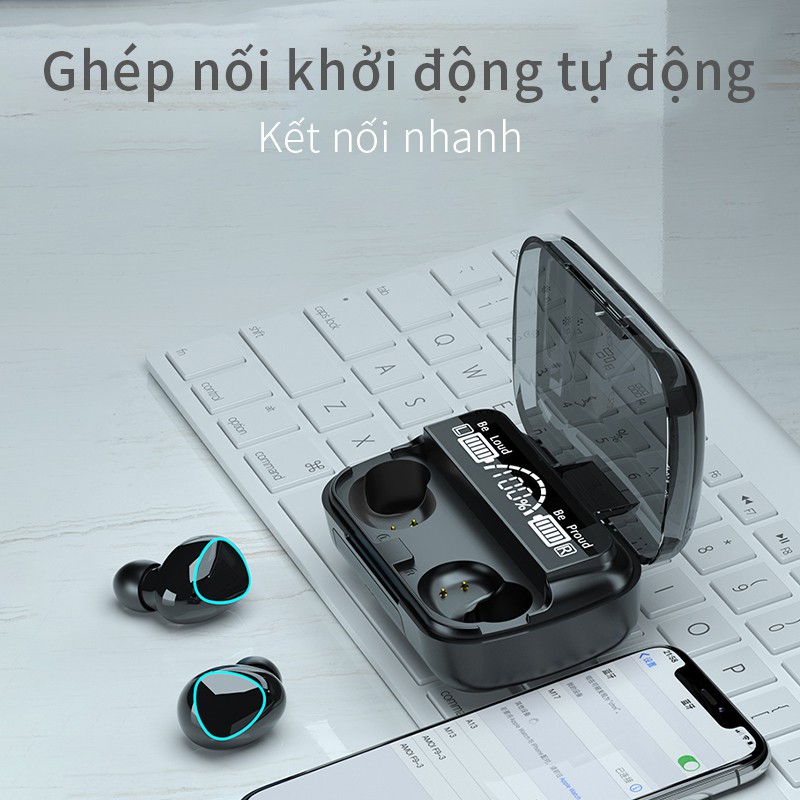 Tai nghe Bluetooth M10 sử dụng 2 tai 5.1TWS không dây phong cách thể thao cao cấp không thấm nước