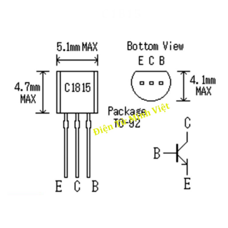 Bộ 4 Con Transistor C1815 TO-92 TRANS NPN 0,15A 50V