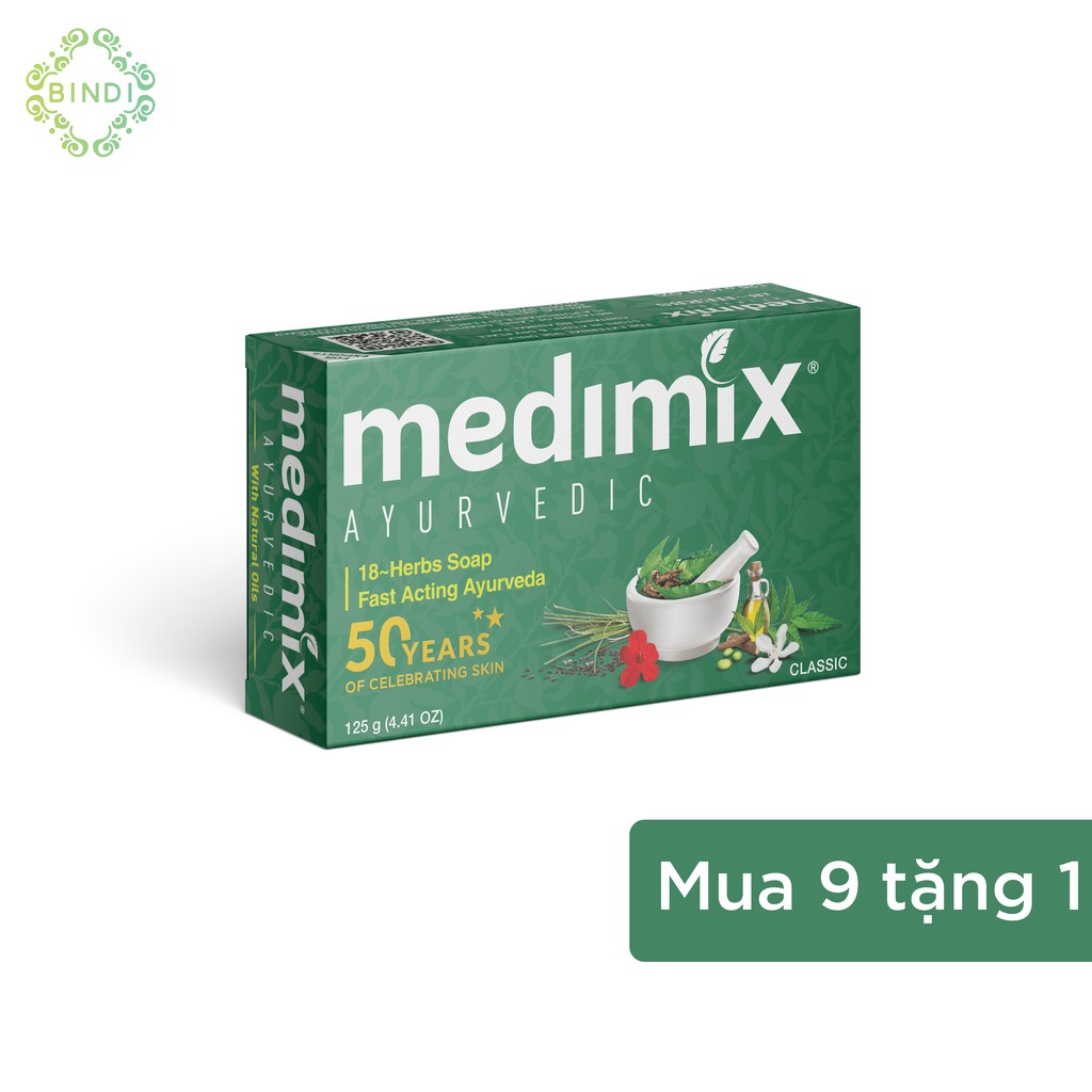 Set 9 xà phòng Medimix 18 loại thảo dược 125g/bánh Tặng 1 xà phòng 125g | BigBuy360 - bigbuy360.vn