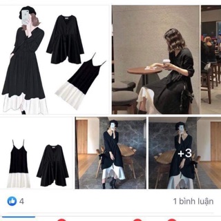 Set váy đuôi trắng