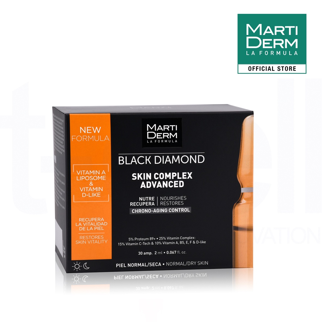 Ampoule Chống Oxy Hoá, Trẻ Hóa & Làm Sáng Da MartiDerm Black Diamond Skin Complex Advanced (30 x 2ml)