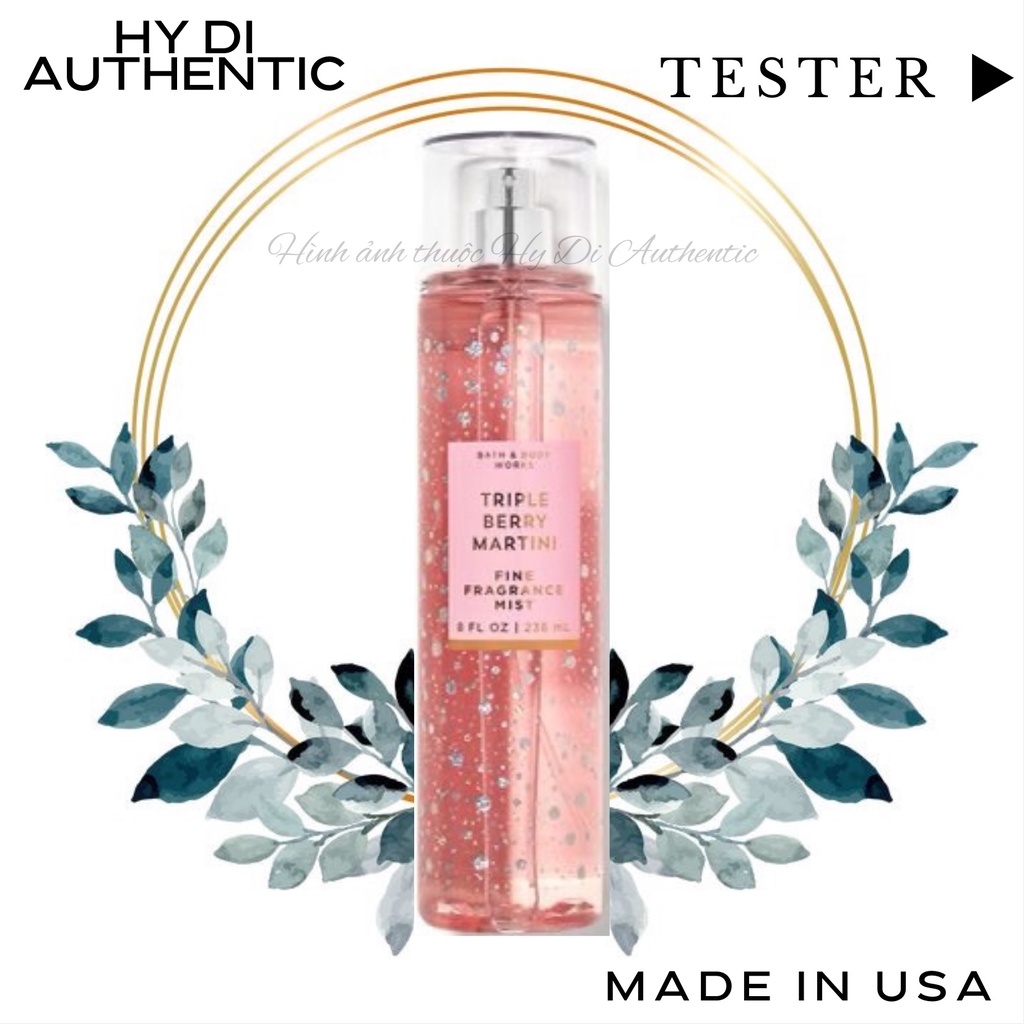 TRIPPLE BERRY MARTINI - XỊT THƠM DƯỠNG THỂ BATH & BODY WORKS USA