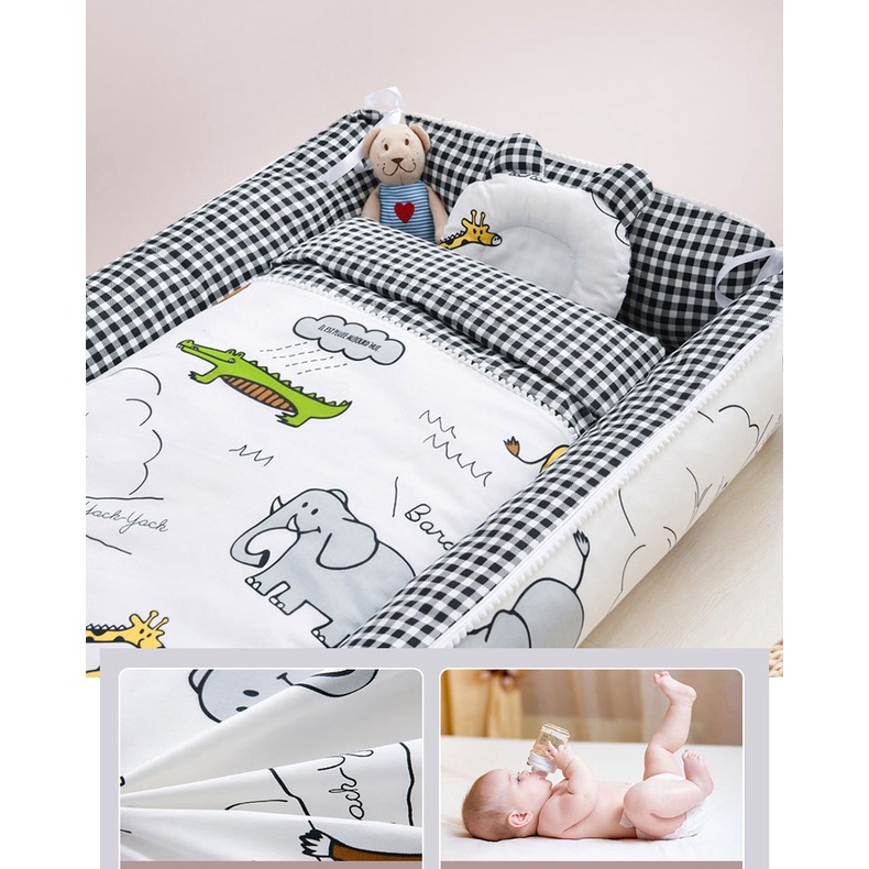 Set Nôi Hình Vuông Kèm Chăn Và Gối Cho Bé Baby Dreams