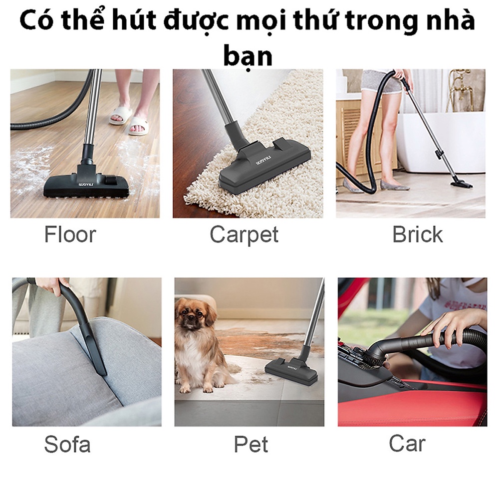 Máy Hút Bụi Gia Đình ABG YiLi Dung Tích 12L Công Suất 1200W Đa Chức Năng Hút Và Thổi Bụi