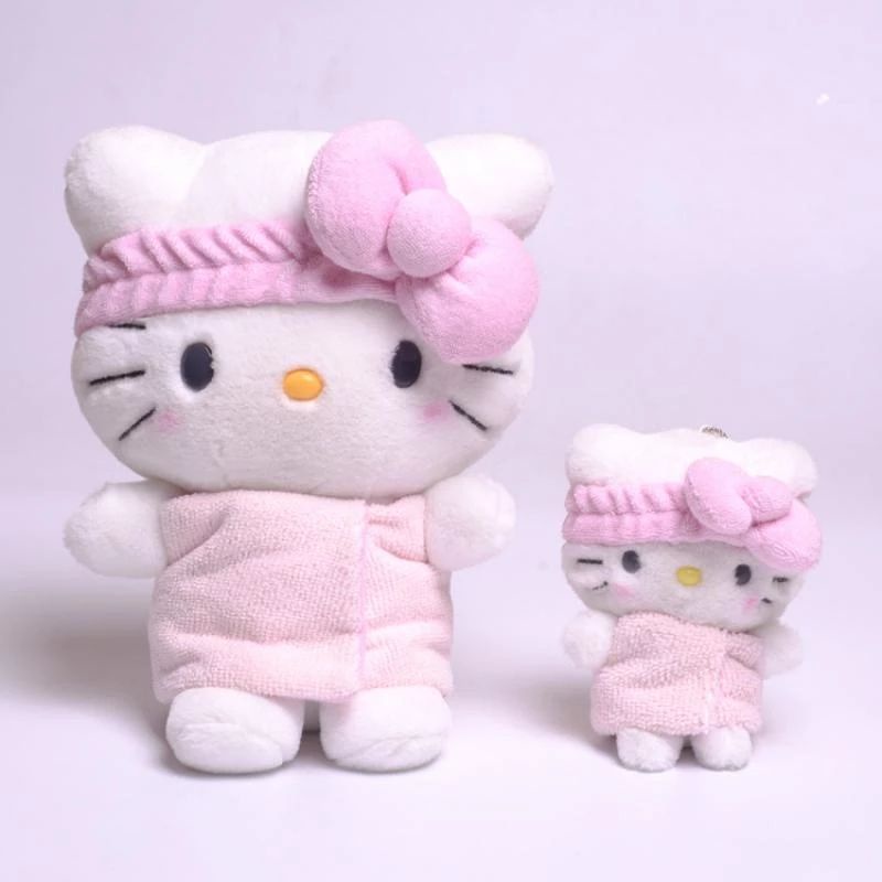 Kawaii Anime Sanrioed Kt Cat Plush Keychain Coin Purse Pendant Cartoon Melody Kuromi Bag Cinnamoroll Keyring Accessory Toy Gift