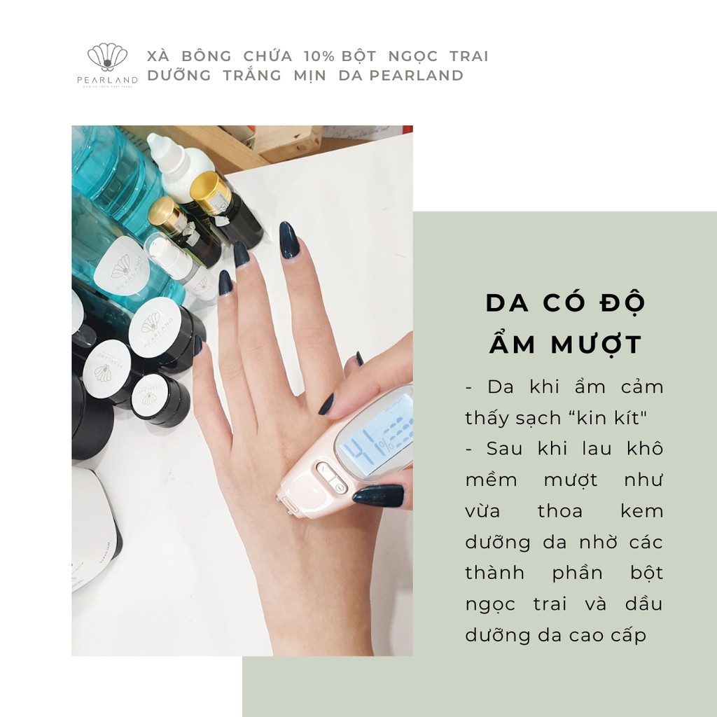 Xà bông chứa 10% bột ngọc trai dưỡng trắng mịn da - mờ thâm handmade hoàn toàn từ thảo mộc thiên nhiên | BigBuy360 - bigbuy360.vn