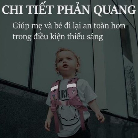 Balo bé gái mẫu giáo Tochang họa tiết thỏ con dễ thương, siêu nhẹ cho bé