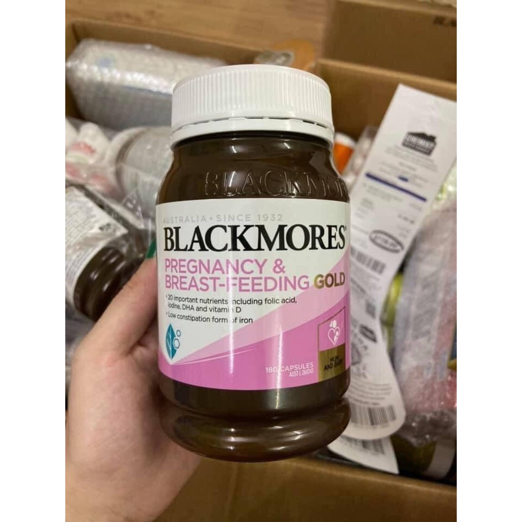 Vitamin tổng hợp Blackmores Pregnancy & Breast Feeding Gold cho mẹ bầu, 180 viên, mẫu mới